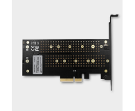 AXAGON Adapter wewnętrzny PCEM2-D, PCIe x4, 1x M.2 NVMe M-key + 1x SATA B-key slot, SP & LP - 730832 - zdjęcie 3